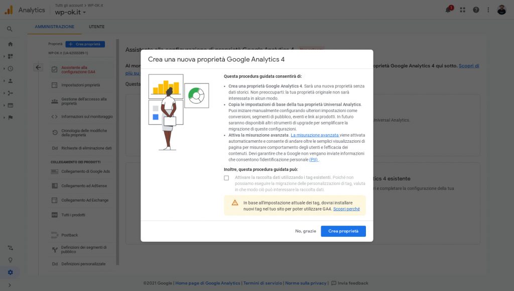 proprietà google analytics 4