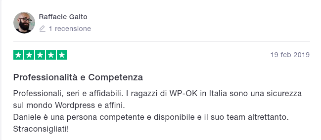 Raffaele Gaito - testimonial WP-OK