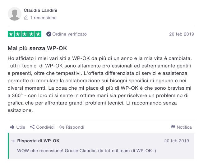 servizio di gestione wordpress