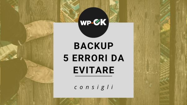 WordPress backup - errori